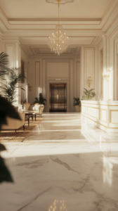 Google Street View in a Hotel Lobby