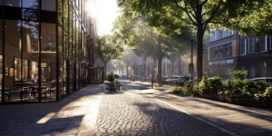 Google Street View In a Street, with AI